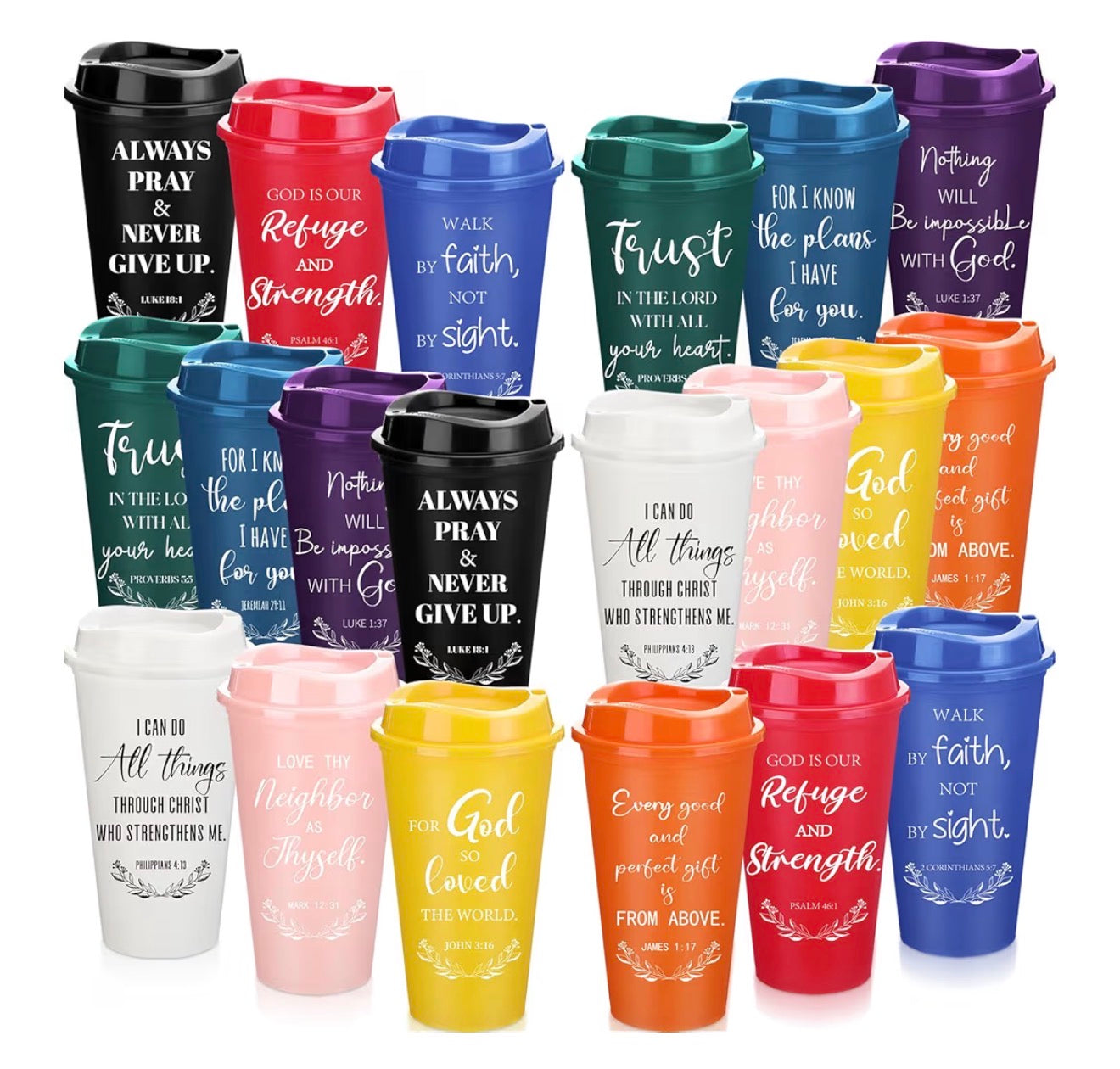 Inspirational Travel Mug with Bible Verse