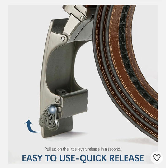 Ratchet Belt for Men - 2 Pack Leather Men's Belt